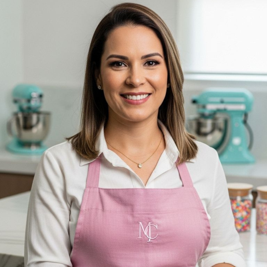 Foto da expert Carol Confeita, sorrindo e confiante.